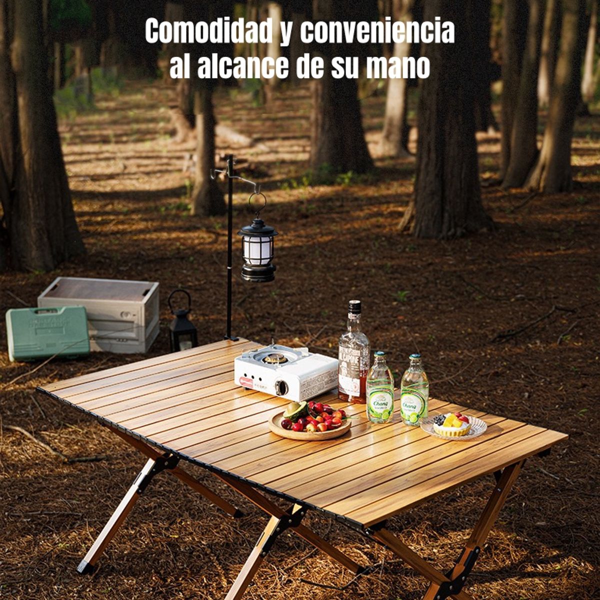 LUBABYCAS - Mesa De Camping Plegable Impermeable 90x61cm Kemi