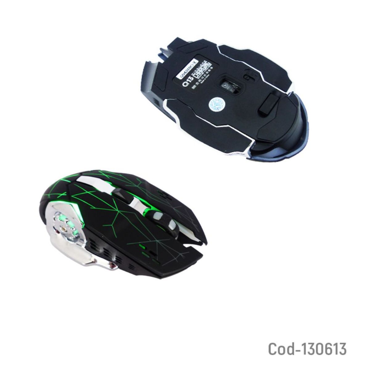 GENERICO - MOUSE INALAMBRICO GAMER RECARGABLE GAMEPRO-X MODELO Q13 CON ILUMINACION
