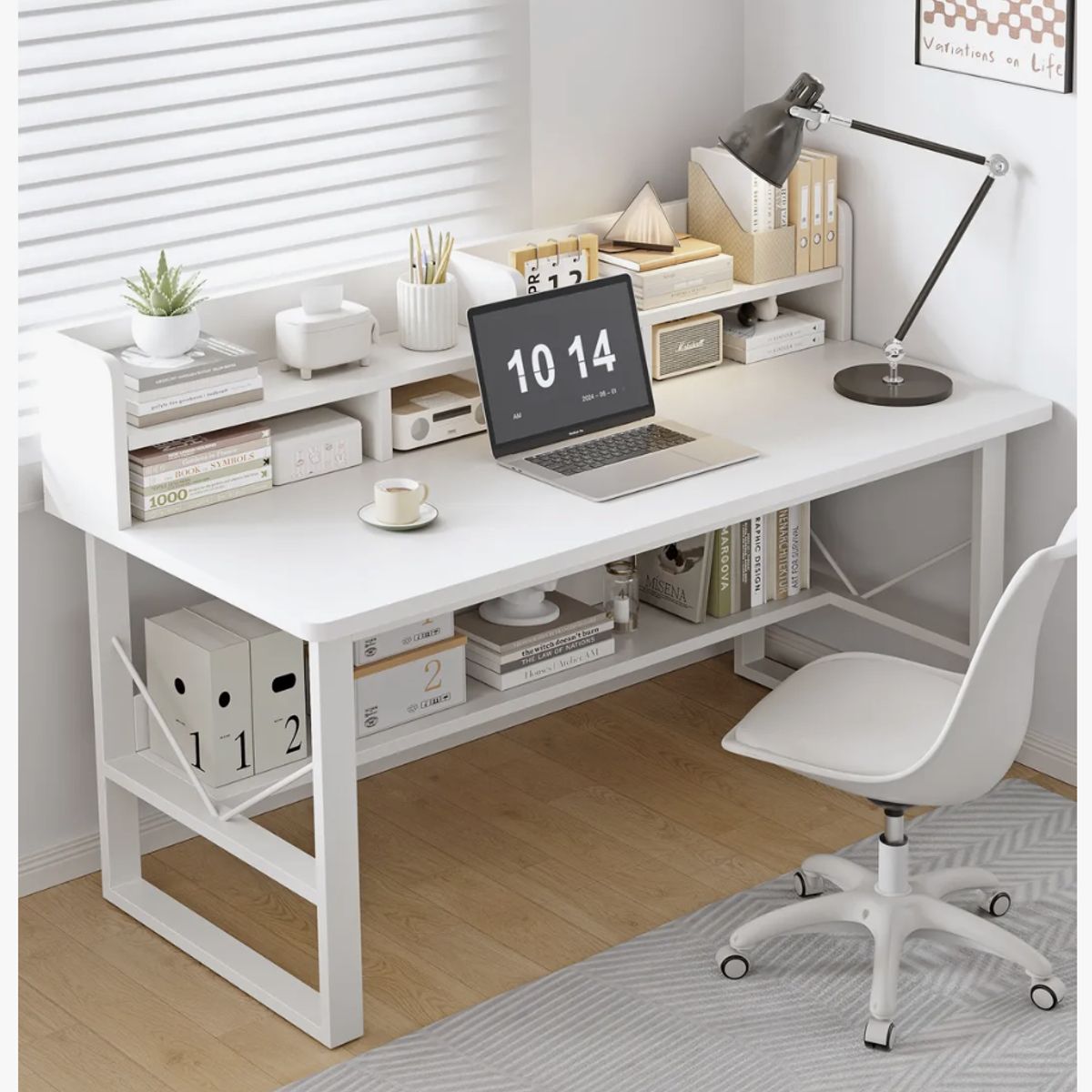 HOMER DESIGN - Escritorio Oficina Con Organizador Solido 120x60x103cm