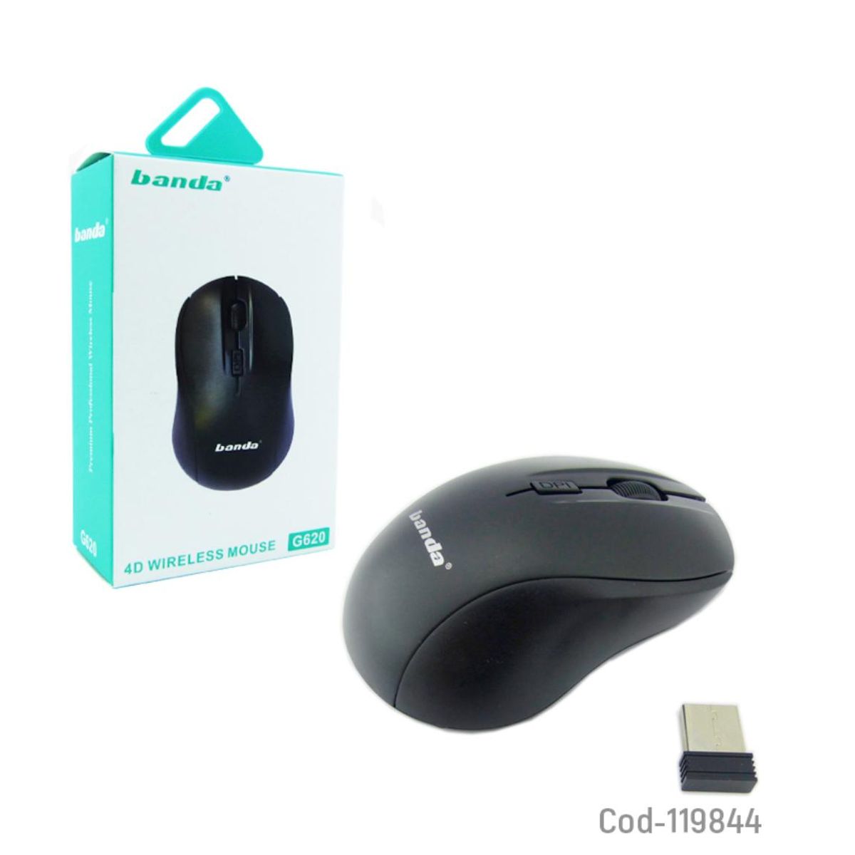 GENERICO - MOUSE INALAMBRICO MARCA BANDA MODELO G620 EN CAJA