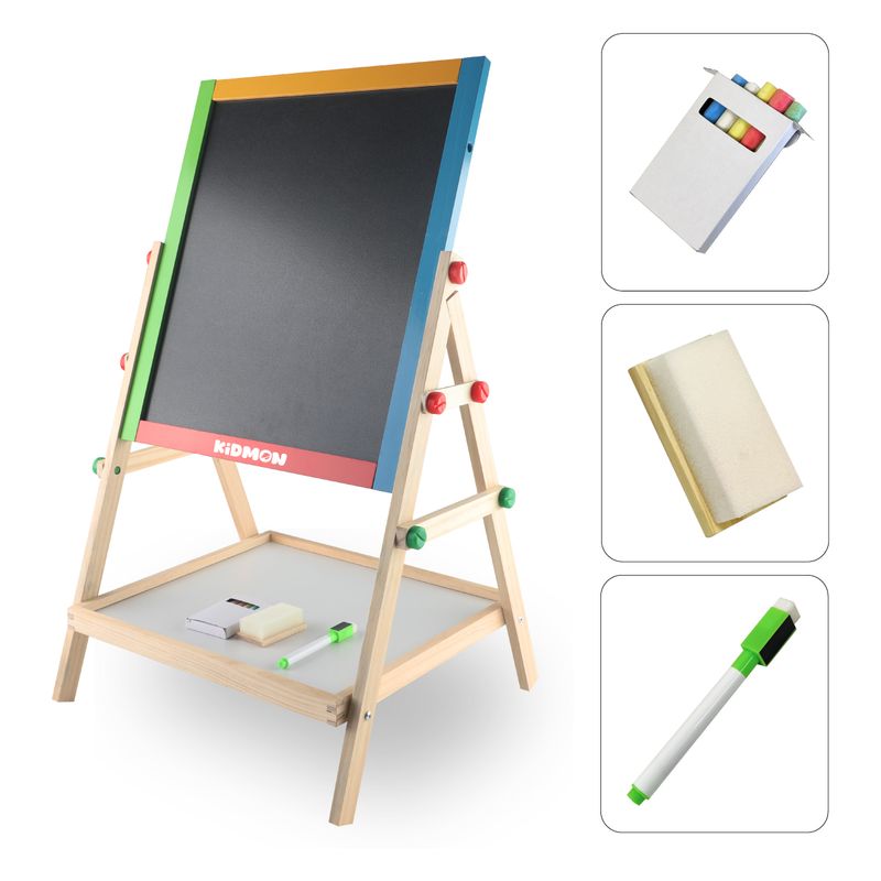 KIDMON - Pizarra Atril Didáctica Magnética Kidmon Doble Cara Niños