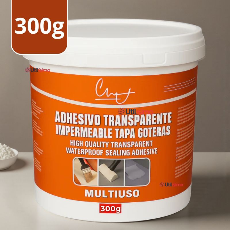 LINE - Sellador Adhesivo Transparente Impermeable Tapa Goteras 300g No Tóxico