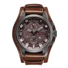 BRO TOUMI - Toumi KTE reloj mecánico de gran dial impermeable - Marrón