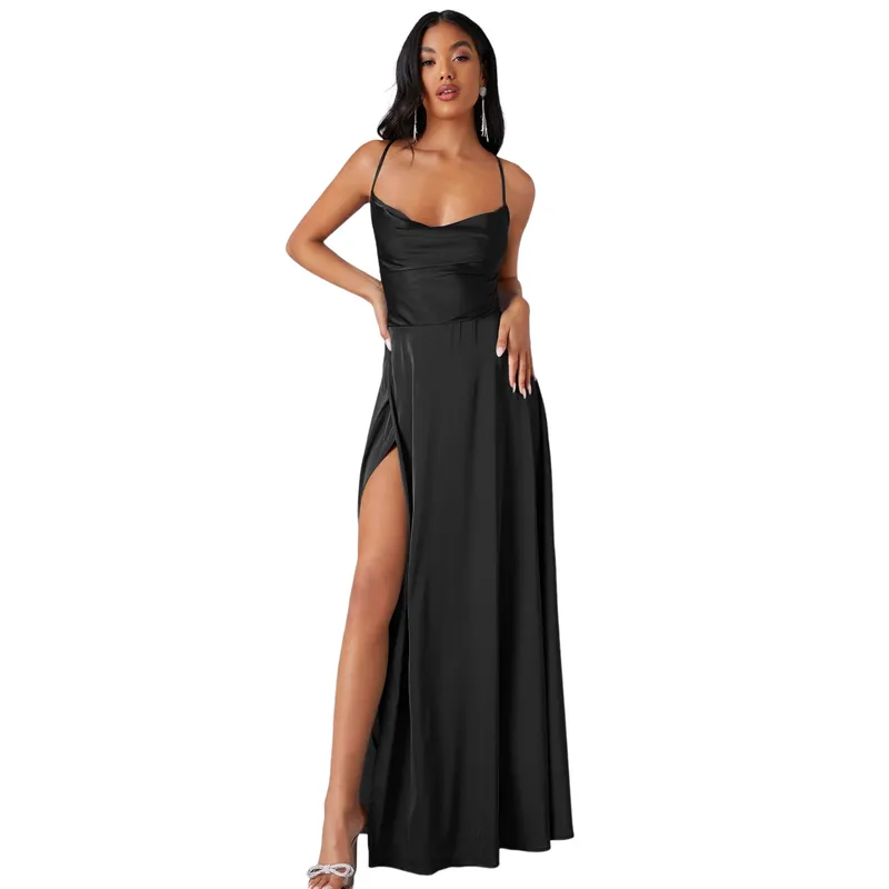 BLWOENS - Vestido de noche para mujers - Negro