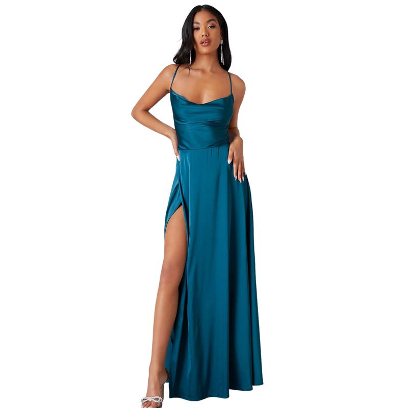 BLWOENS - Vestido de noche para mujers - Azul