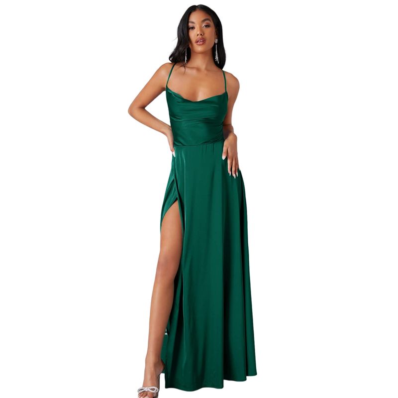 BLWOENS - Vestido de noche para mujers - Verde