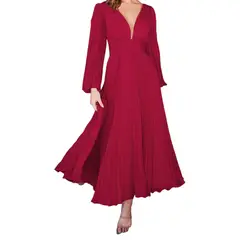 BLWOENS - Vestido de noche para mujers - Rojo