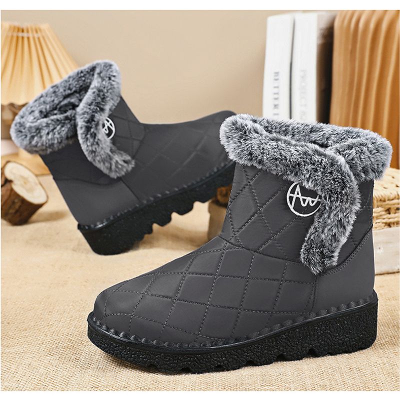 BLWOENS Botas de invierno Mujer Gris