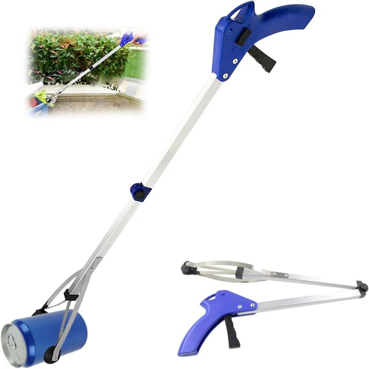 GENERICO - Alcanzame Brazo Extensible Recogedor 80 Cm Plegable Pinza