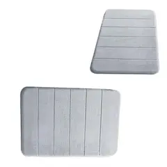 PAGANOOM - 2PCS Alfombrillas de baño de espuma viscoelástica - Gris 4060+4060