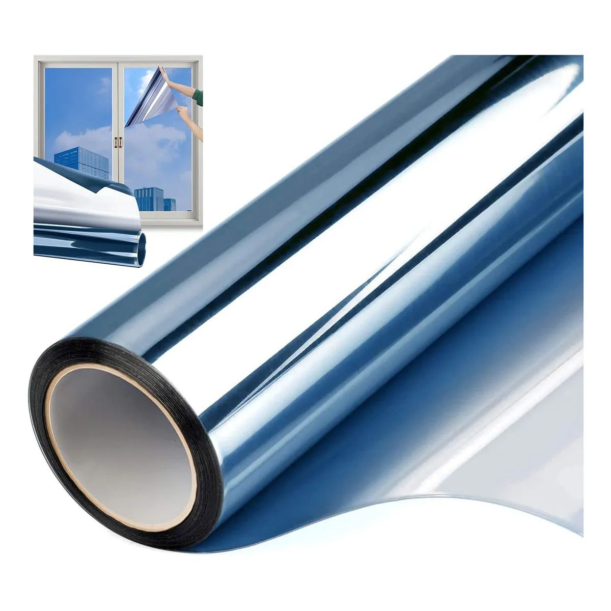 GENERICO - Vinilos Para Ventanas Con Efecto Espejo Lámina Protección Uv