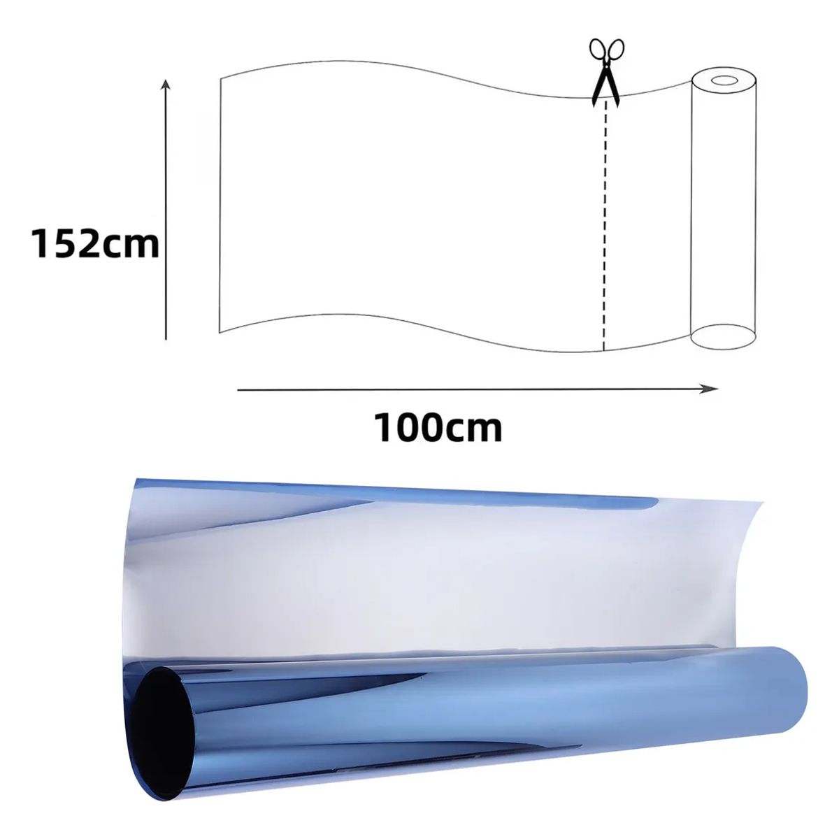 GENERICO - Vinilos Para Ventanas Con Efecto Espejo Lámina Protección Uv