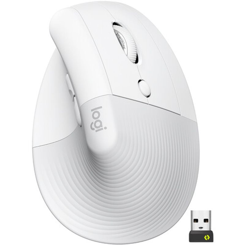LOGITECH - Logitech Lift Vertical Ergonomic Wireless Mouse - Blanco