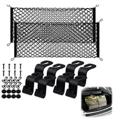 KUANGYE - 2pcs Soporte De Malla Elástica De Para Maletero De Coche