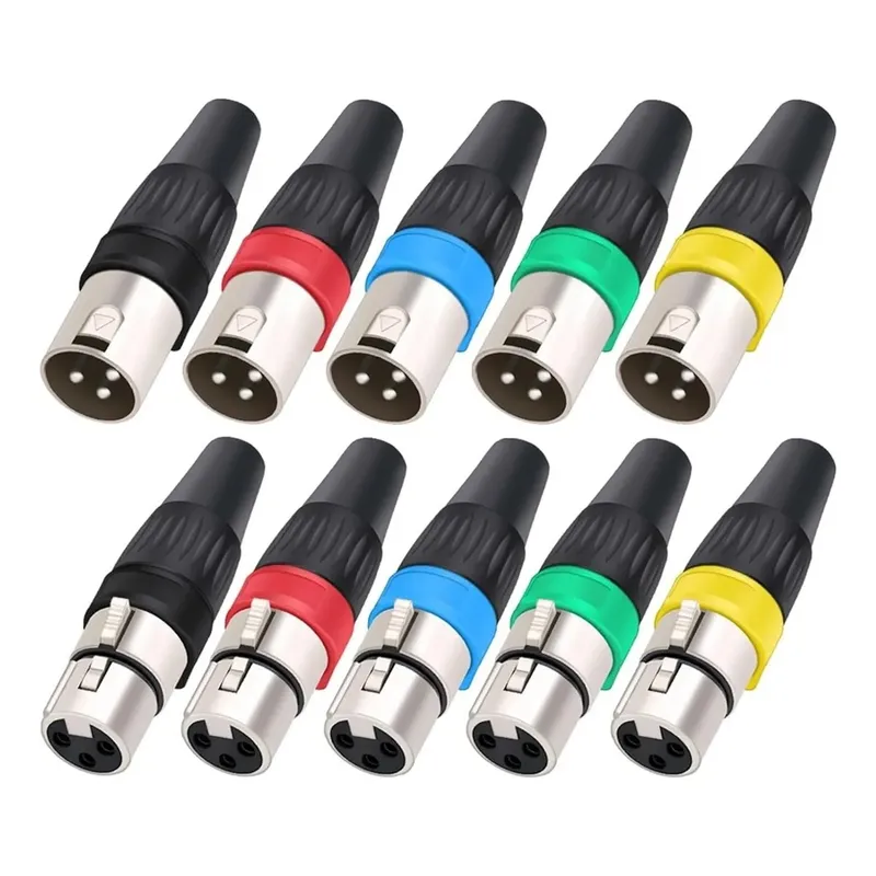 GENERICO - Conectores Para Xlr De 5 Pares, Macho Y Hembra, Audio 5 Pares