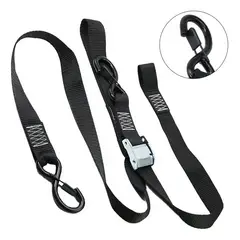 GENERICO - Tie Downs Eslinga Negro Con Amarras Para Motos
