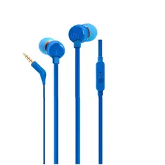 JBL - Audífonos T110 Azul con Manos Libre Tecnología Hi Bass