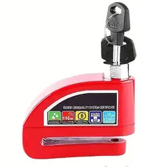 ATURE - Candado Con Alarma Freno Disco Moto + Piola Recordatoria