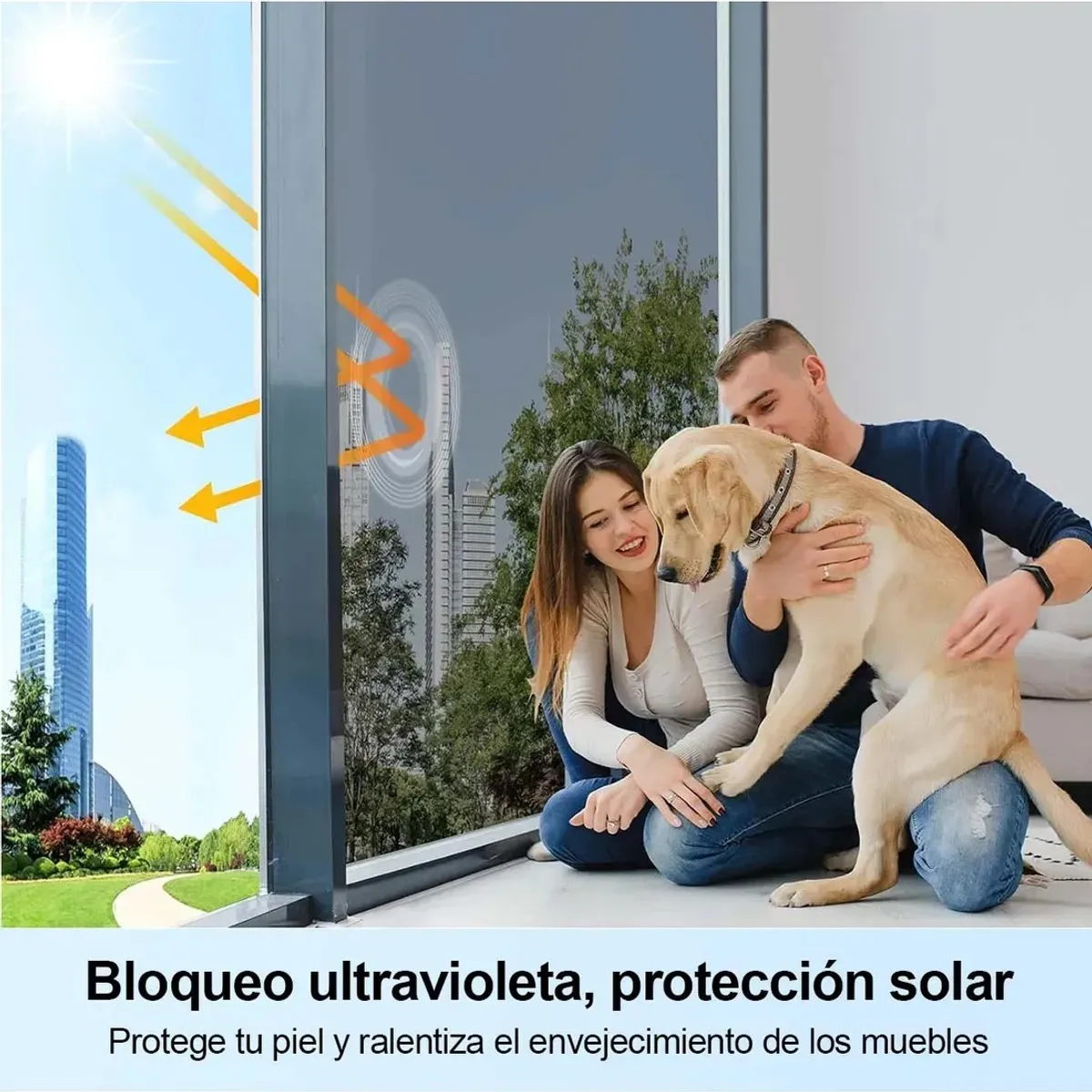 KUANGYE - Lamina Espejada Film Privacidad Vidrio Ventana 70 Cm × 10 M