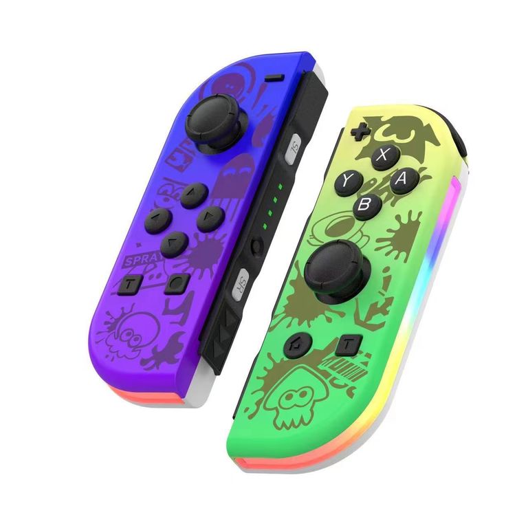 CORRERREY Gamepad Inalámbrico Doble Joypad Rgb Vibración 6 Ejes Para Nintendo Switch