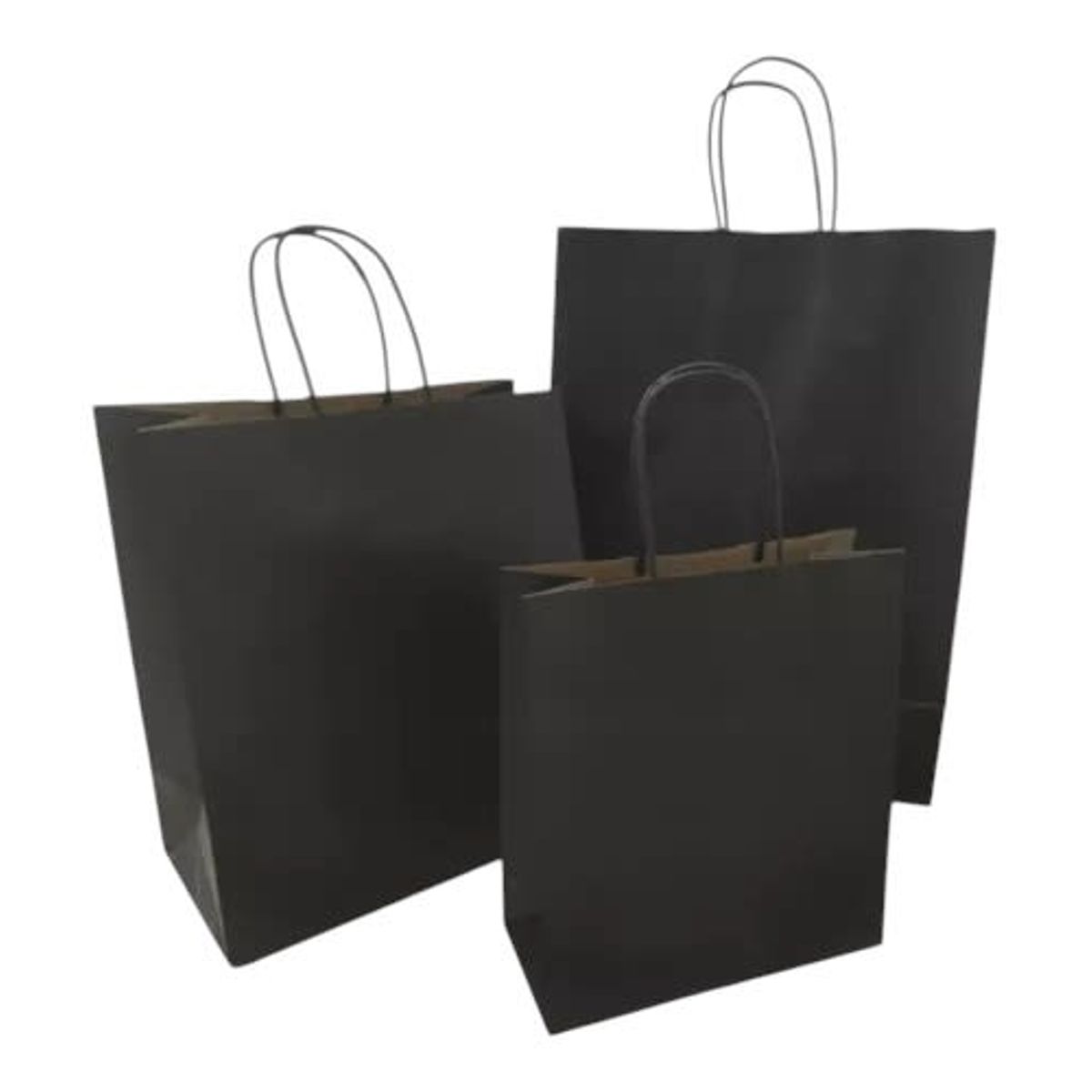 MALIK - Pack 24 bolsas Negro 32x26x12 cm, regalos seguros