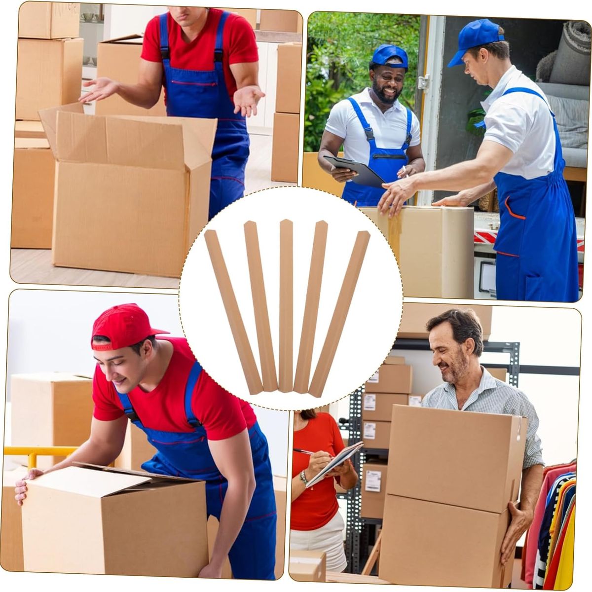 KUANGYE - Esquineros De Cartón 3x3 Cm Largo 100 Cm 25 Piezas