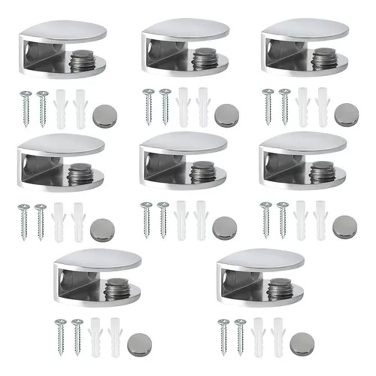 ATURE - 8 Set Soporte Metálico Acrílico Publicidad Mostrador Vidrio