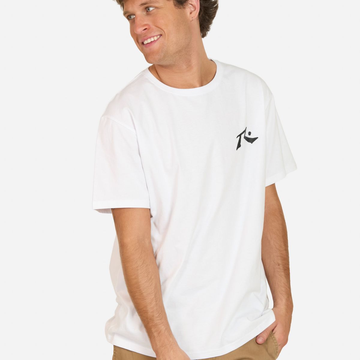 RUSTY - Polera MC Bruma Blanco Hombre Rusty