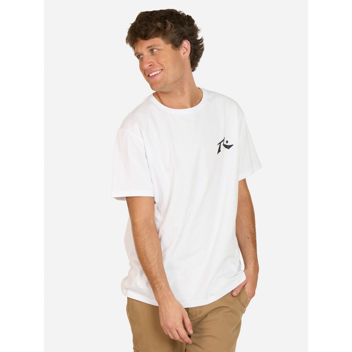 RUSTY - Polera MC Bruma Blanco Hombre Rusty