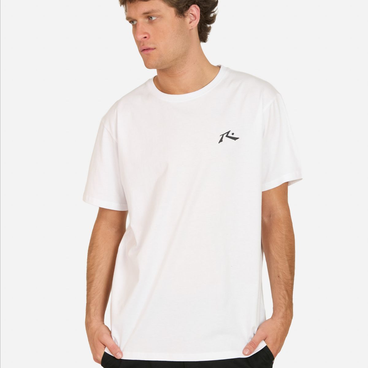 RUSTY - Polera MC Cráneo Blanco Hombre Rusty