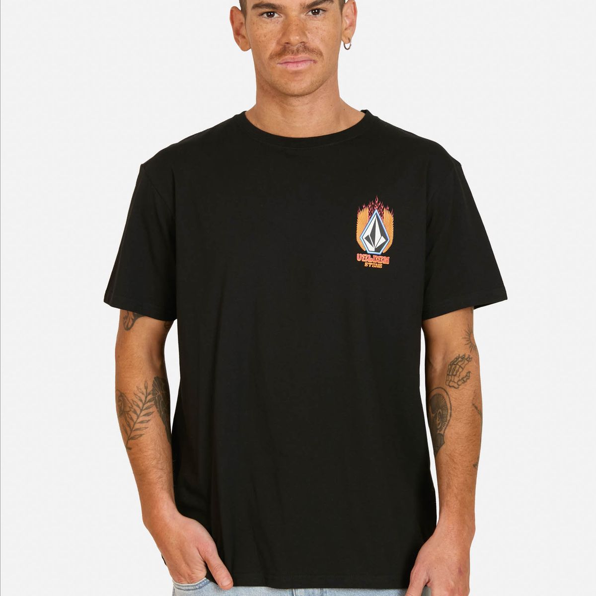VOLCOM - Polera MC Dragginstone Negro Hombre Volcom - Negro