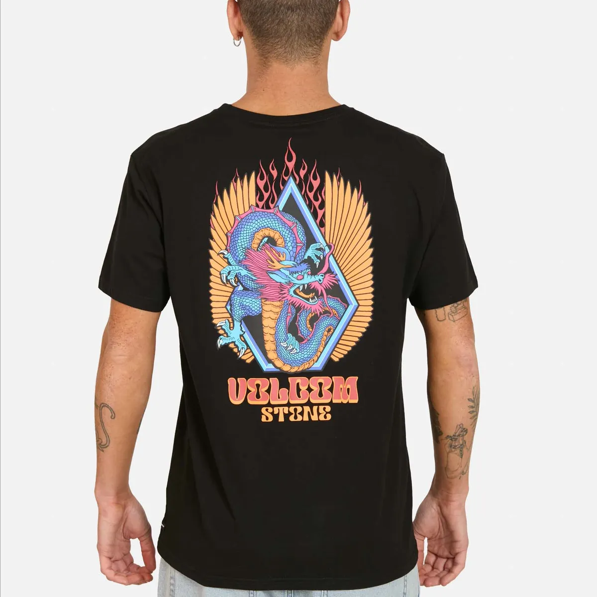 VOLCOM - Polera MC Dragginstone Negro Hombre Volcom - Negro