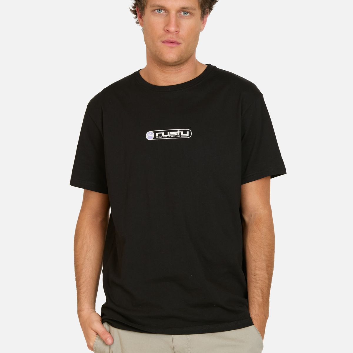 RUSTY - Polera MC Eclipse Negro Hombre Rusty