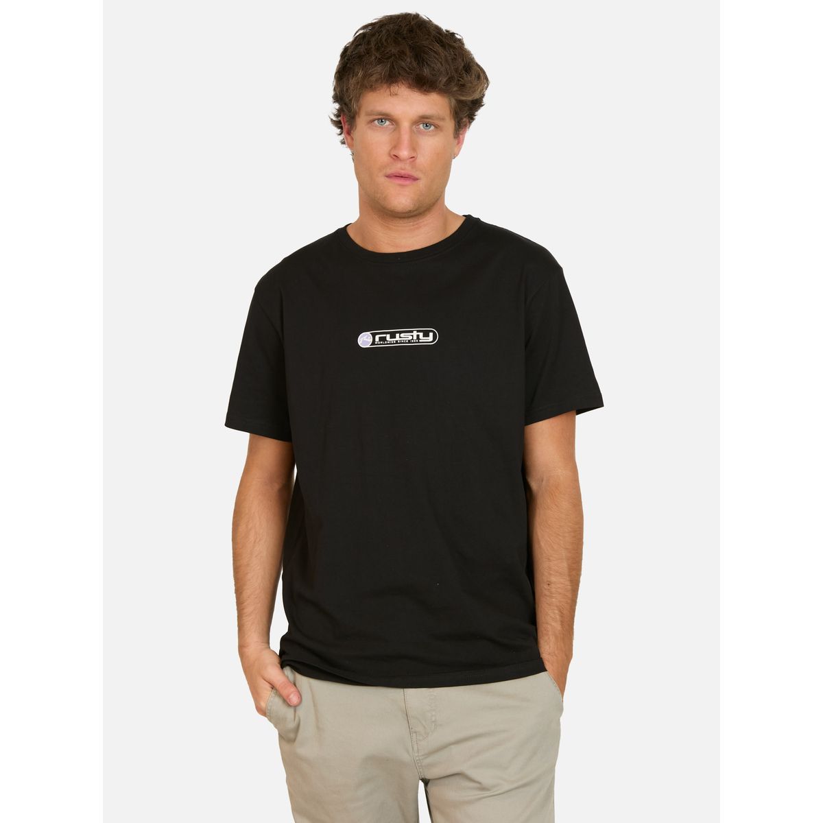 RUSTY - Polera MC Eclipse Negro Hombre Rusty