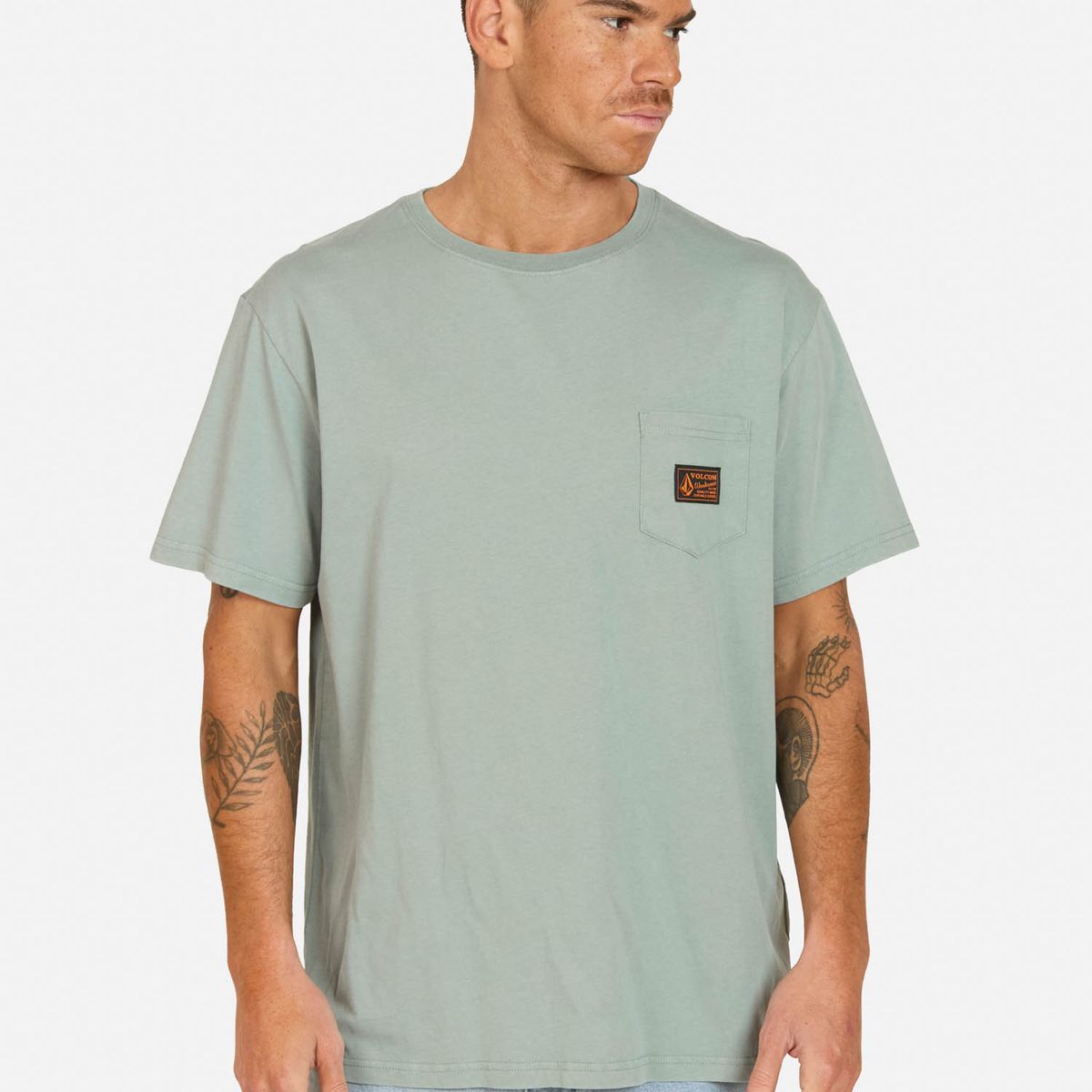VOLCOM - Polera MC Curb Verde Hombre Volcom - Verde