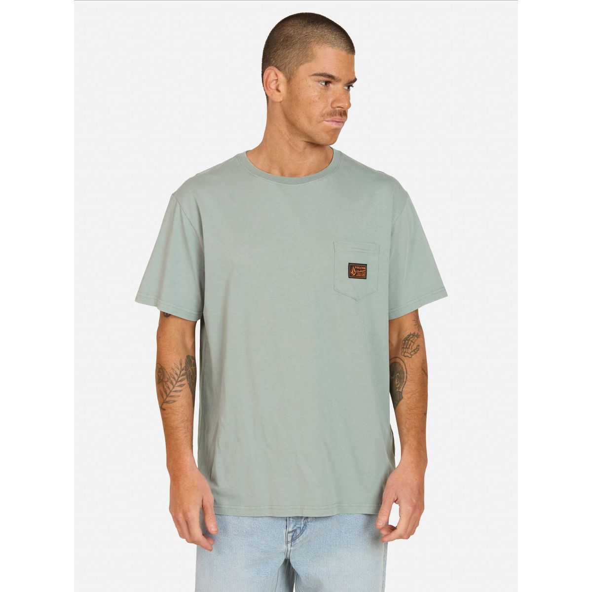 VOLCOM - Polera MC Curb Verde Hombre Volcom - Verde