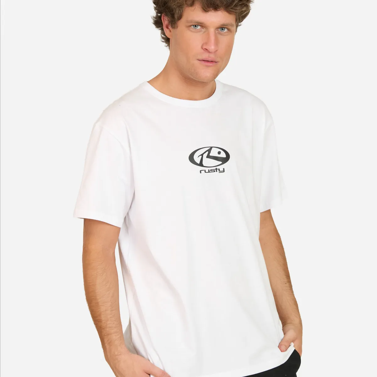 RUSTY - Polera MC Daga Blanco Hombre Rusty
