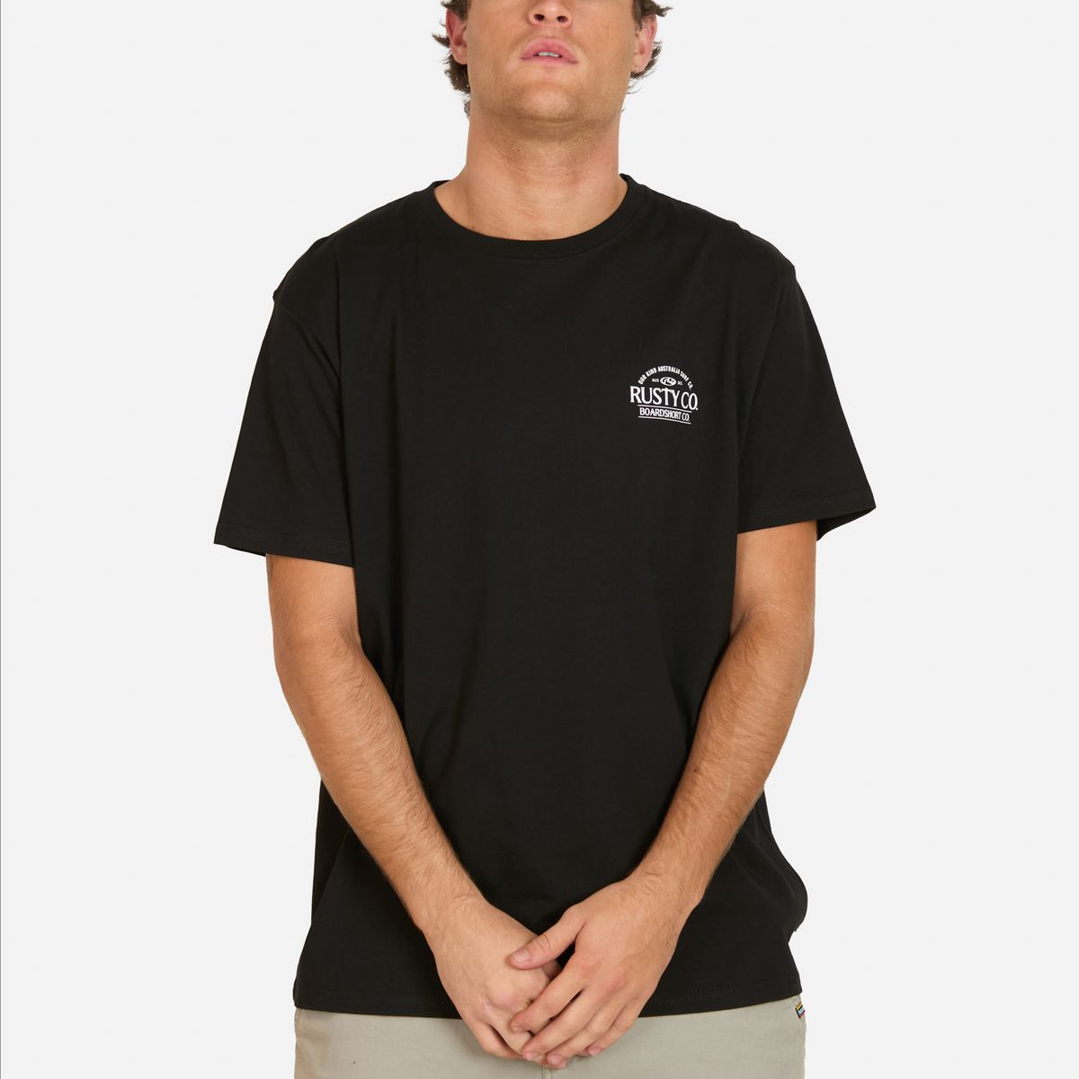 RUSTY - Polera MC Denso Negro Hombre Rusty