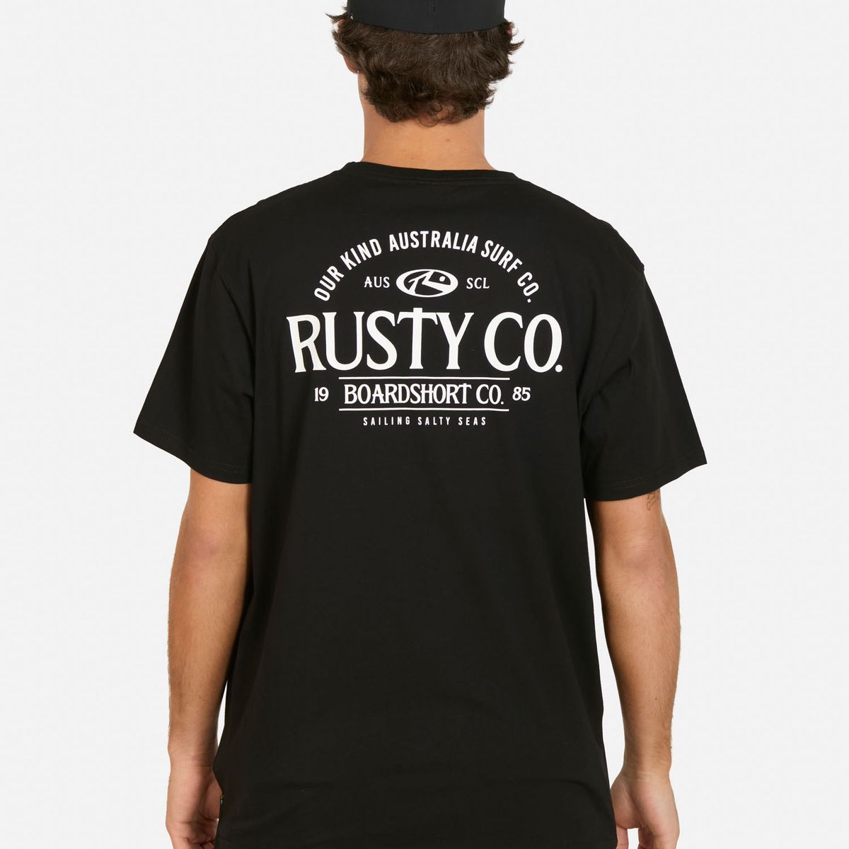 RUSTY - Polera MC Denso Negro Hombre Rusty