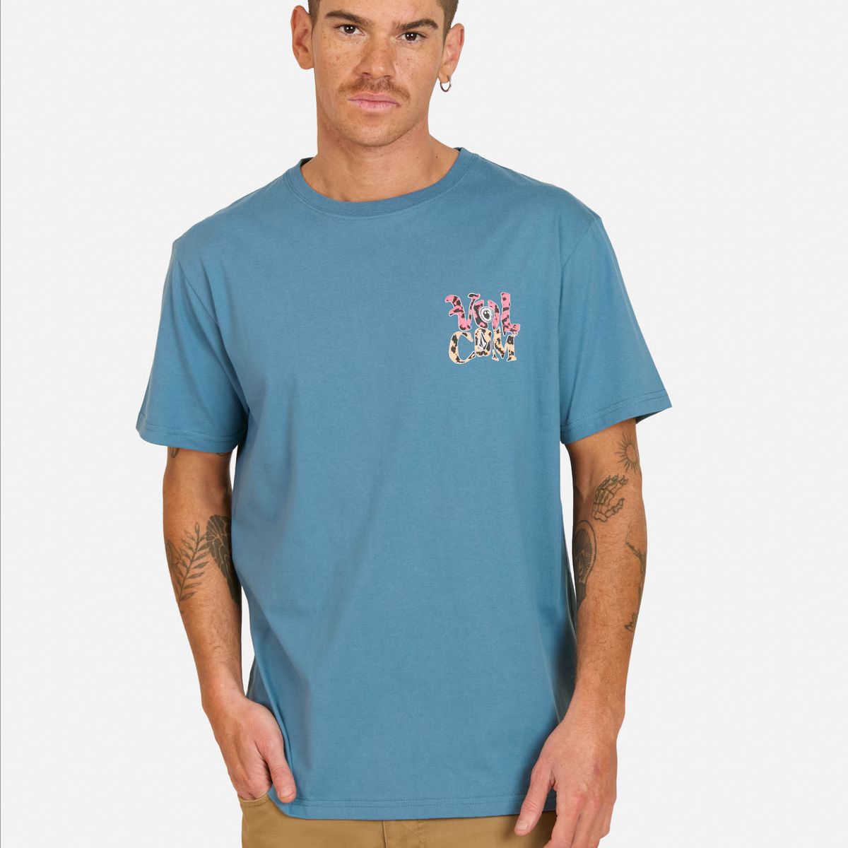 VOLCOM - Polera MC Eye Wrap Azul Hombre Volcom