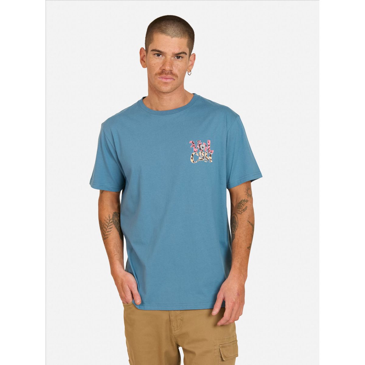 VOLCOM - Polera MC Eye Wrap Azul Hombre Volcom