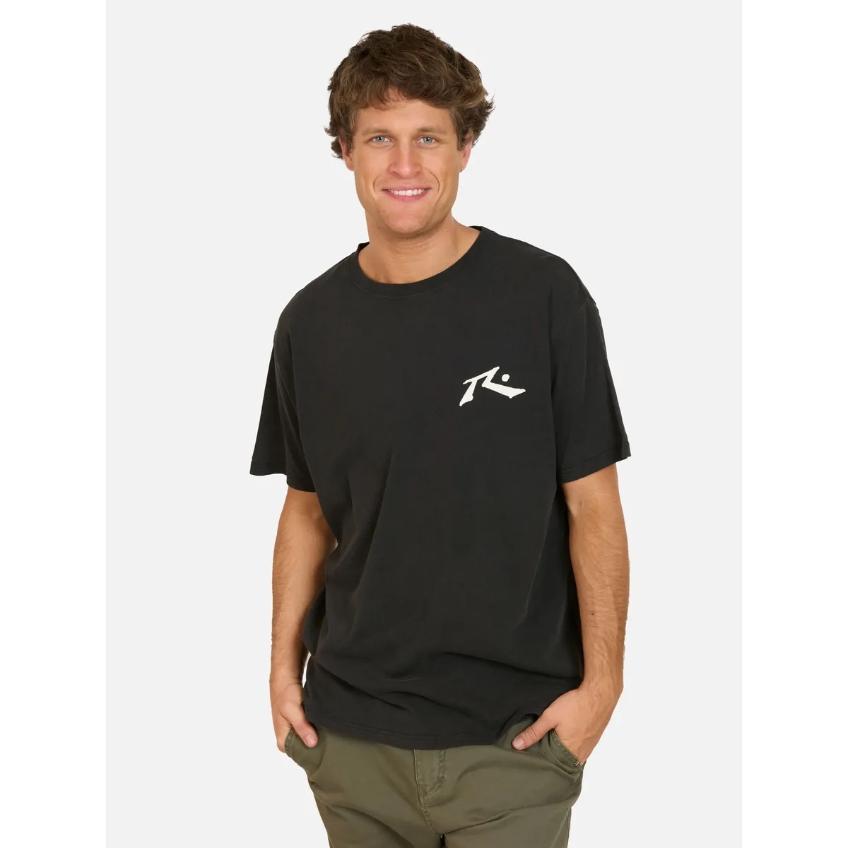 RUSTY - Polera MC Flash Negro Hombre Rusty