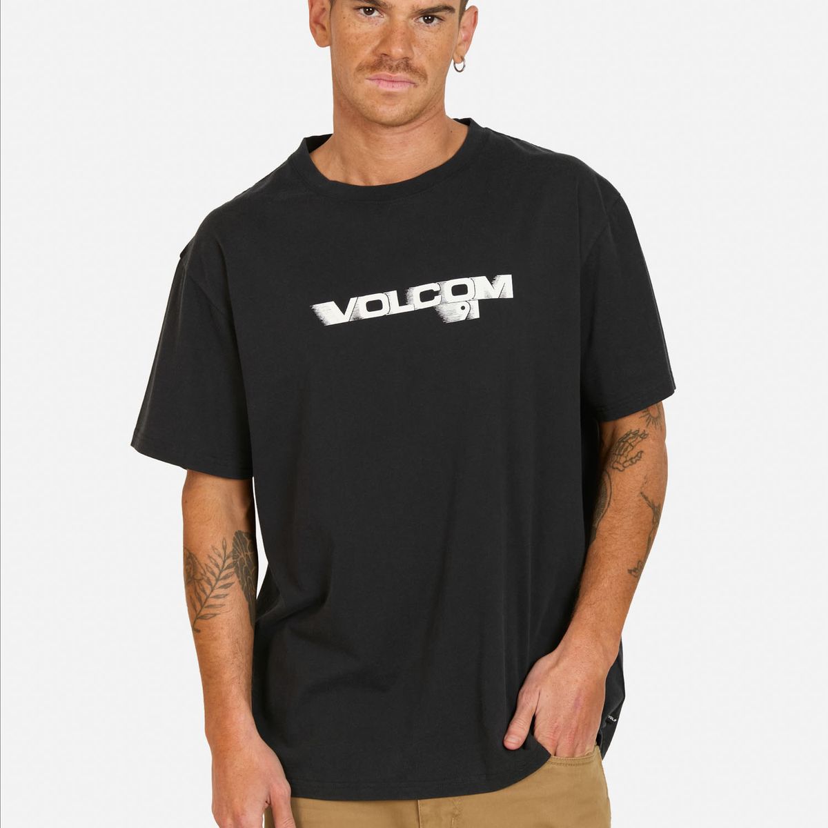 VOLCOM - Polera MC Long Time Negro Hombre Volcom