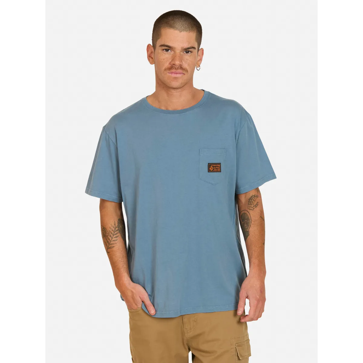 VOLCOM - Polera MC Curb Azul Hombre Volcom - Azul