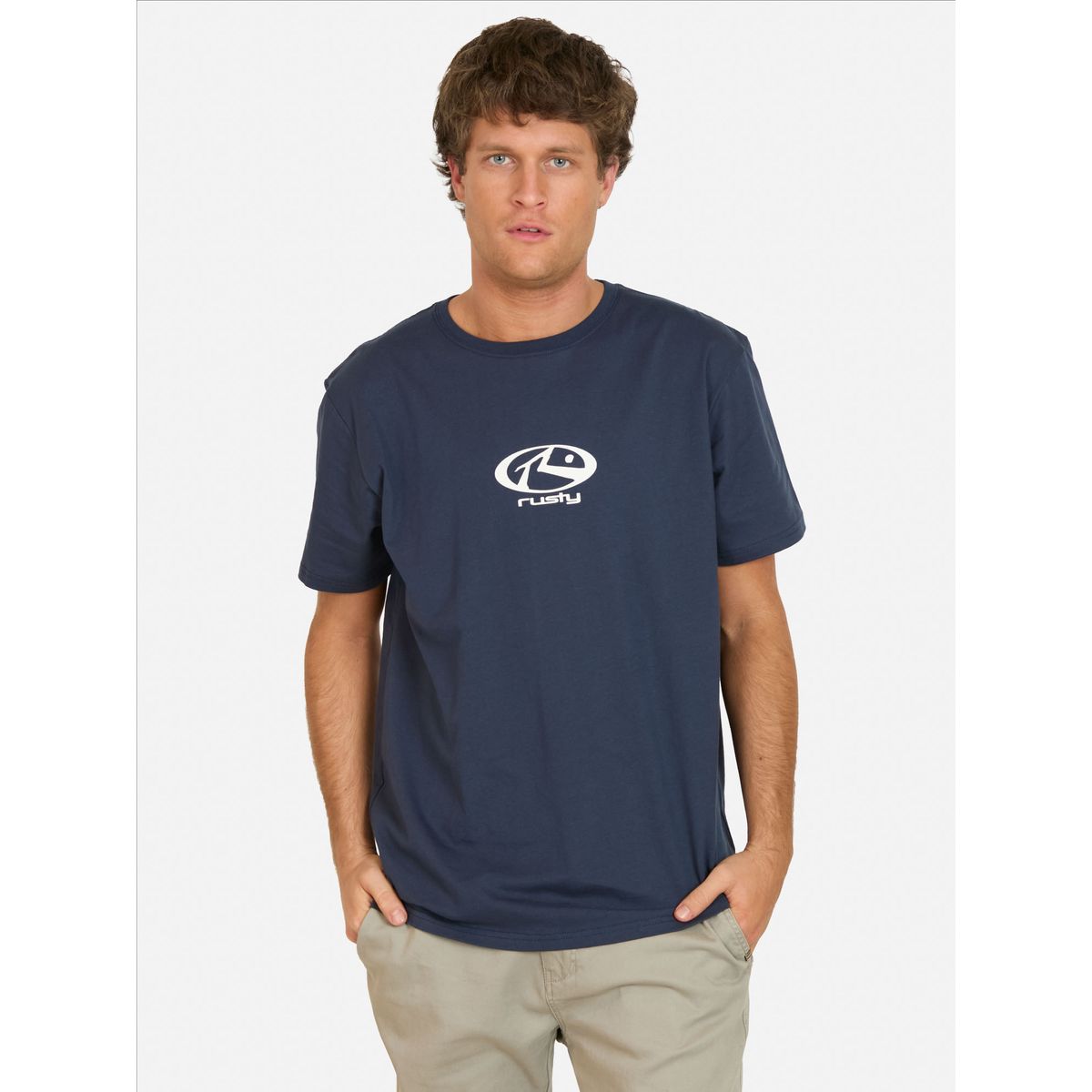 RUSTY - Polera MC Daga Azul Hombre Rusty