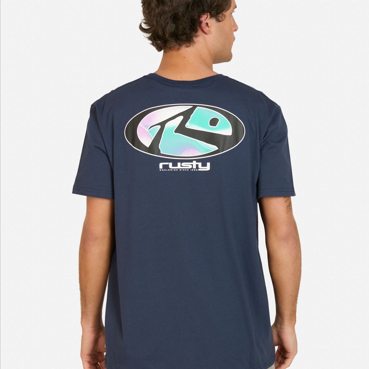 RUSTY - Polera MC Daga Azul Hombre Rusty