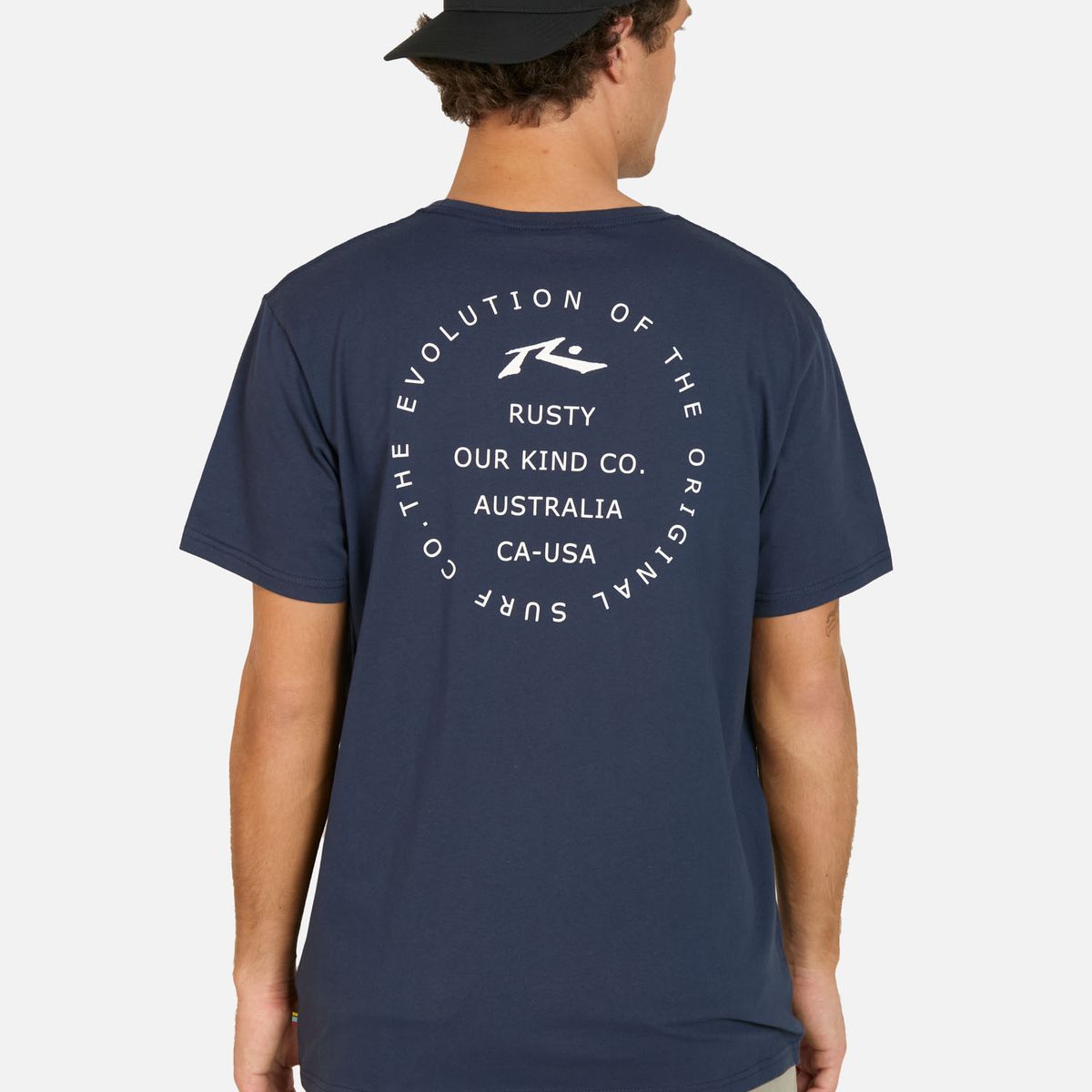 RUSTY - Polera MC Drift Azul Hombre Rusty
