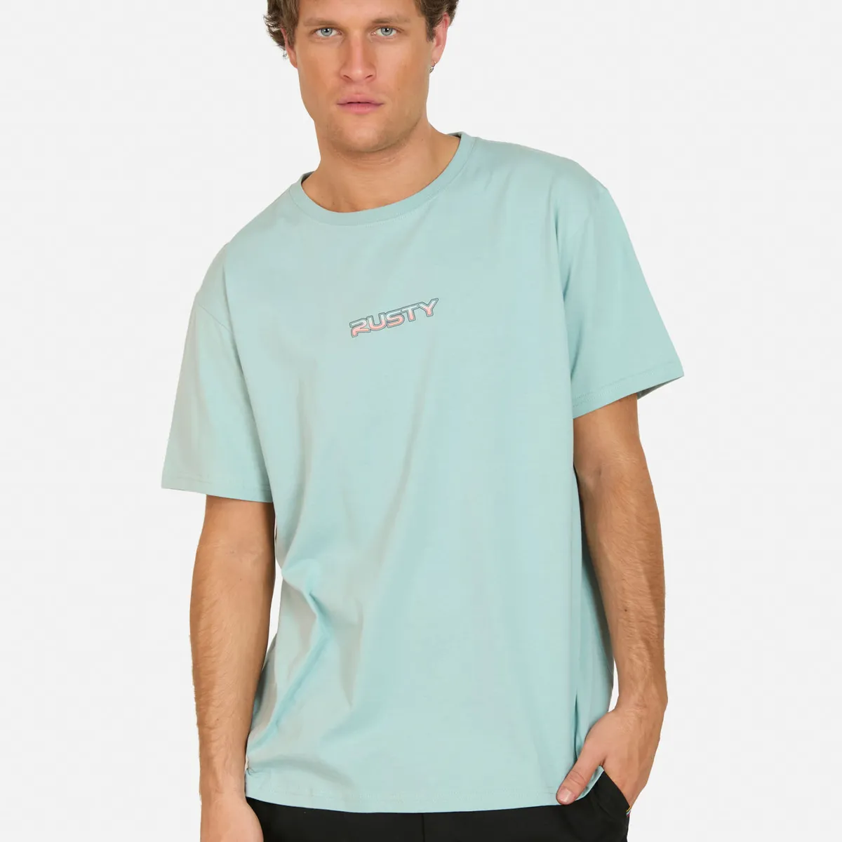 RUSTY - Polera MC Brutal Verde Hombre Rusty