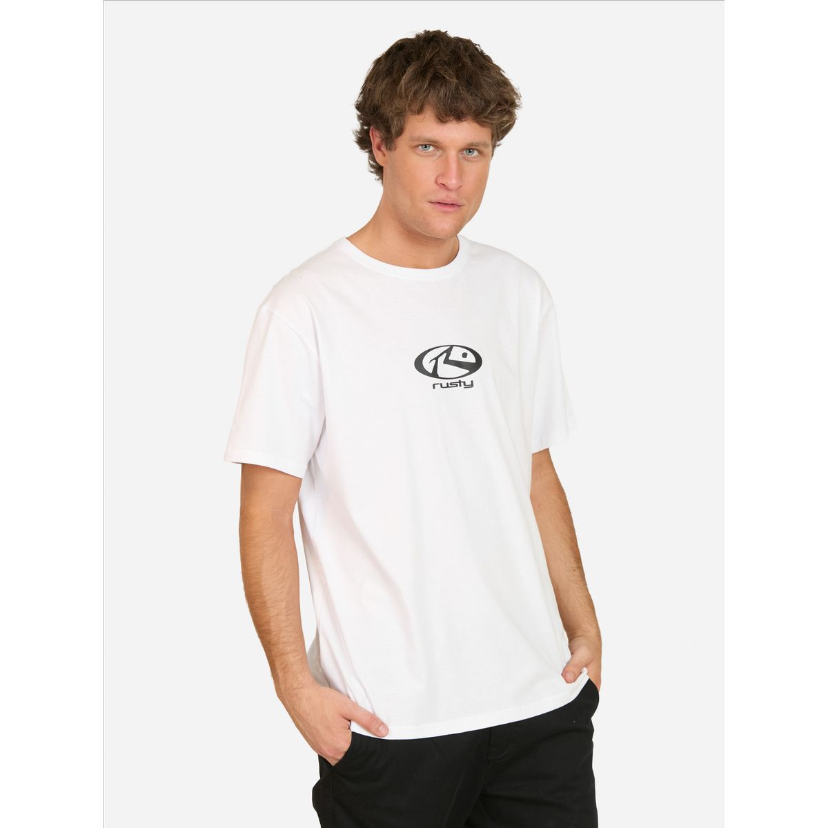 RUSTY - Polera MC Daga Blanco Hombre Rusty