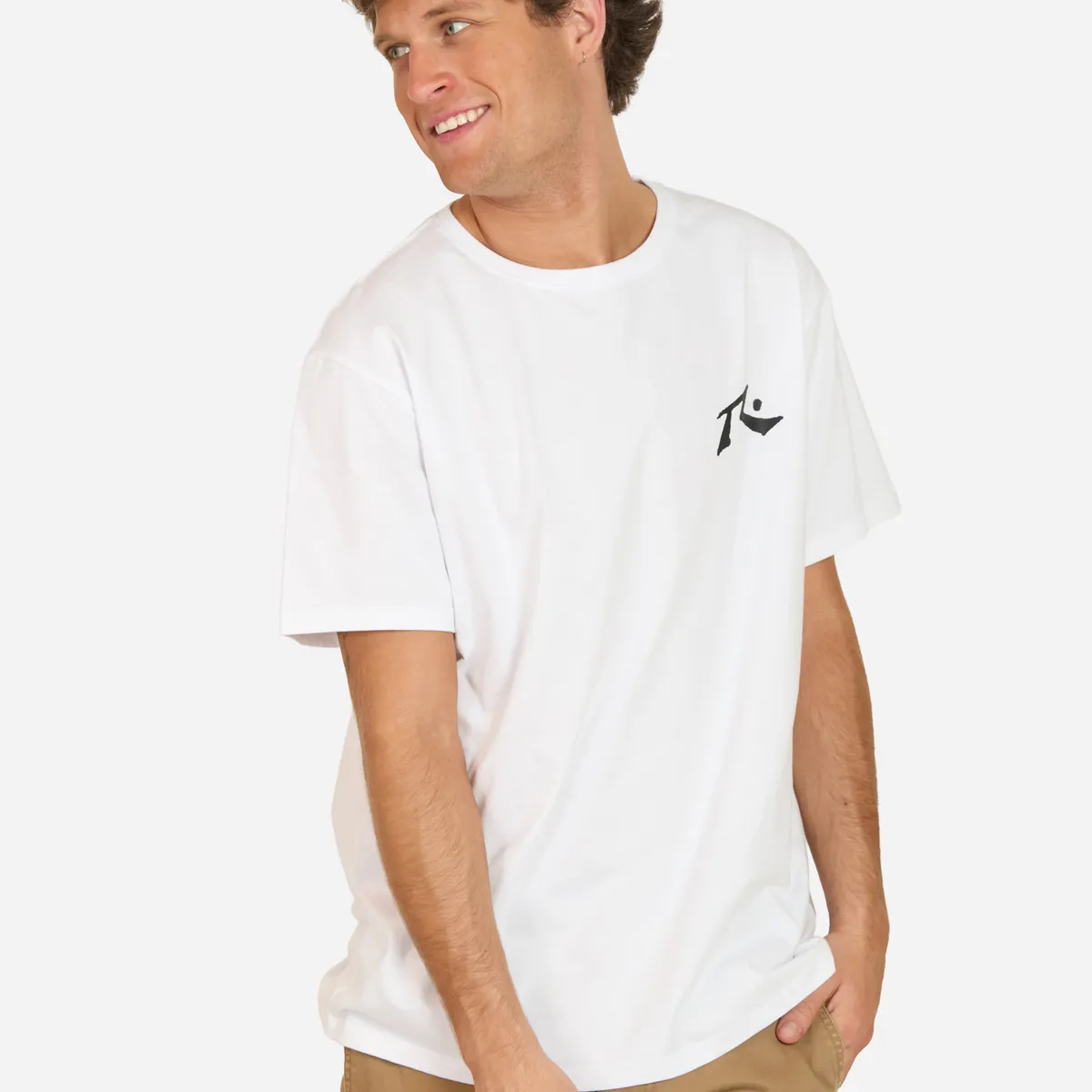 RUSTY - Polera MC Bruma Blanco Hombre Rusty